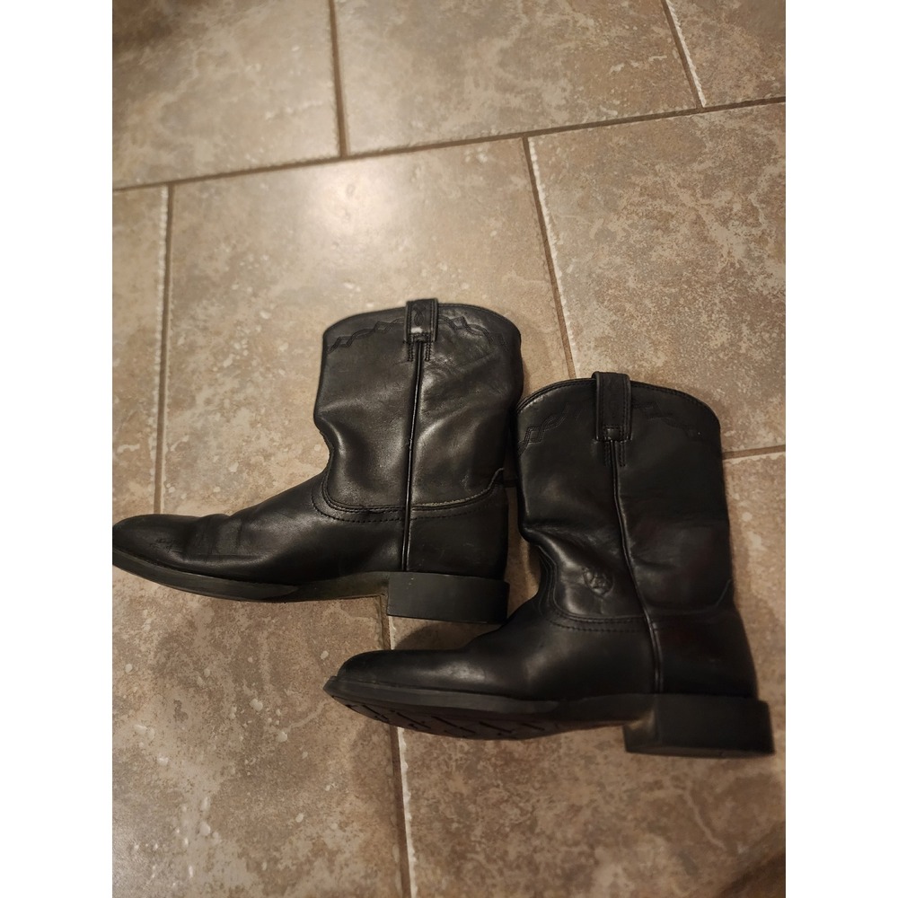 Ariat Womens Heritage Roper Black Leather Western Boots 7.5B 14501